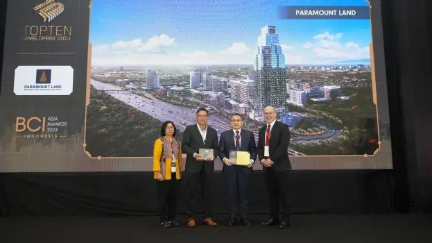 Tiga Tahun Berturut-turut,  Paramount Land Raih ‘Top 10 Developers’ BCI Asia Awards 2024